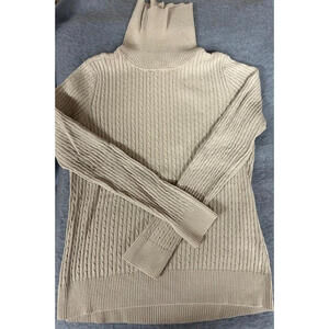 Size S – Jeanne Pierre Turtleneck Sweater | Cream Knit